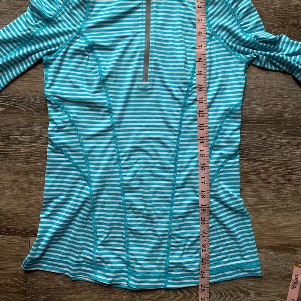Zella Blue & White Quarter Zip Athletic Top XS - Image 8