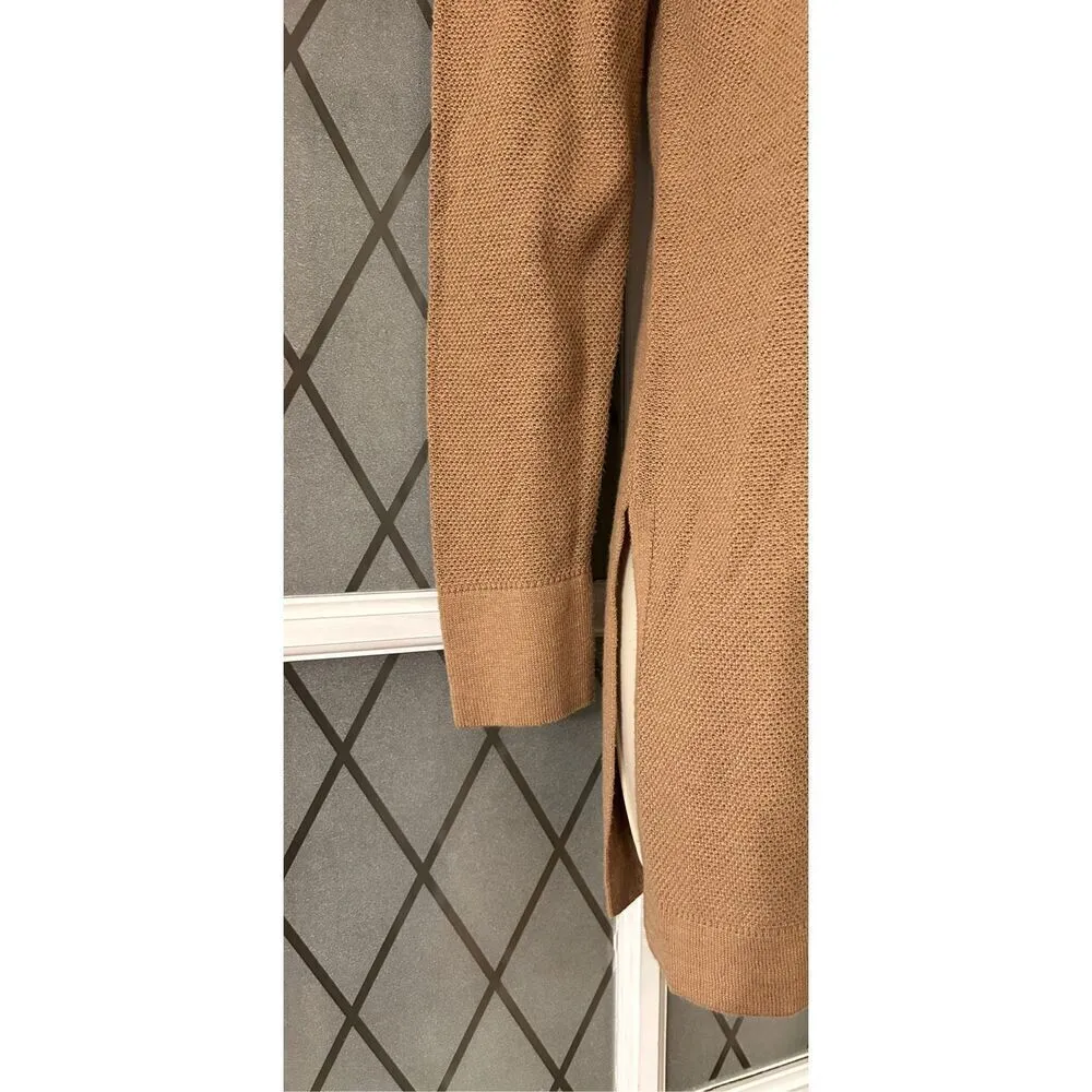 J. Jill Women’s XS Textured Tunic Top Long Sleeve Sill Wool Blend Brown - Image 4