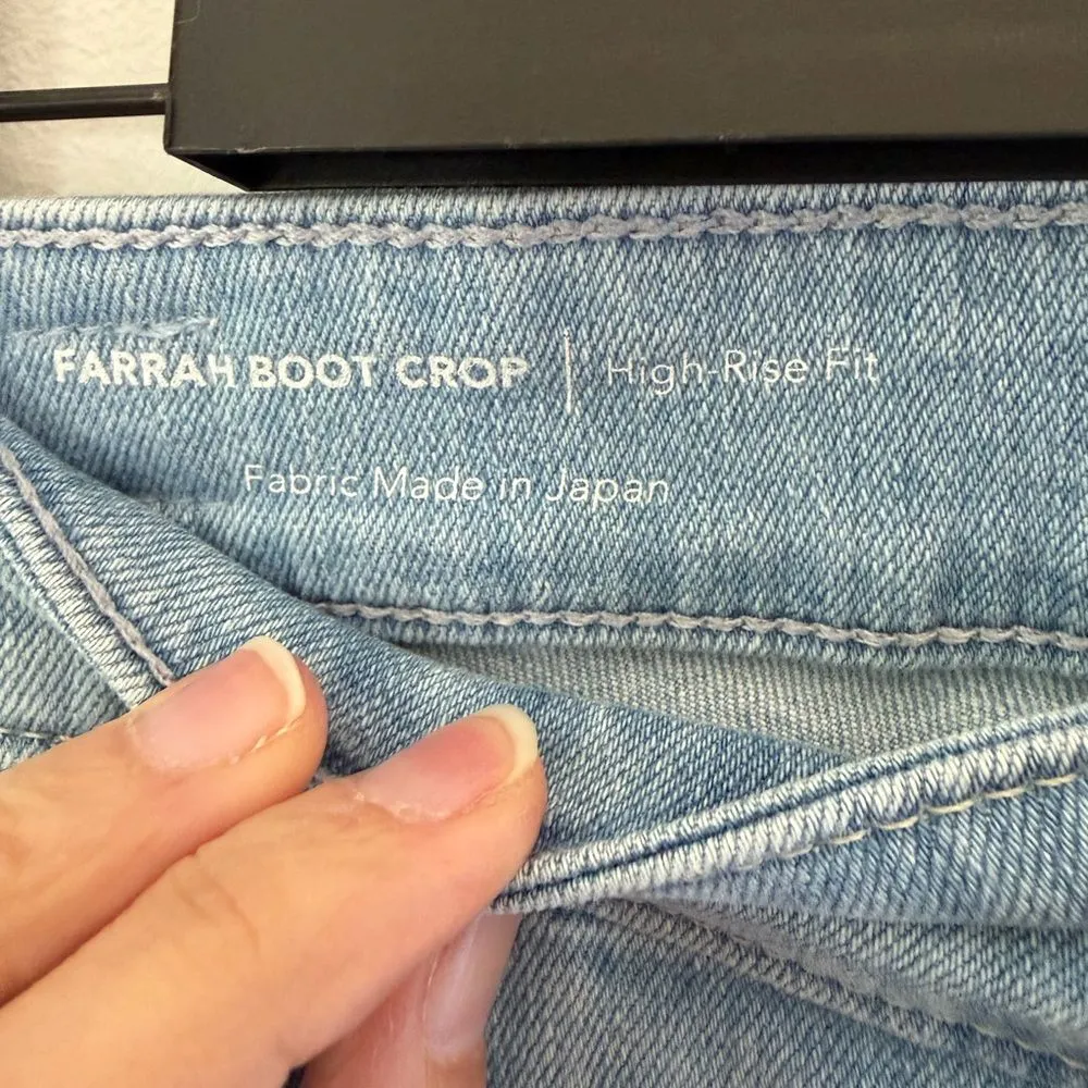 NEW AG JEANS farrah boot crop high raise jeans 25 years looking glass size 29 - Image 6