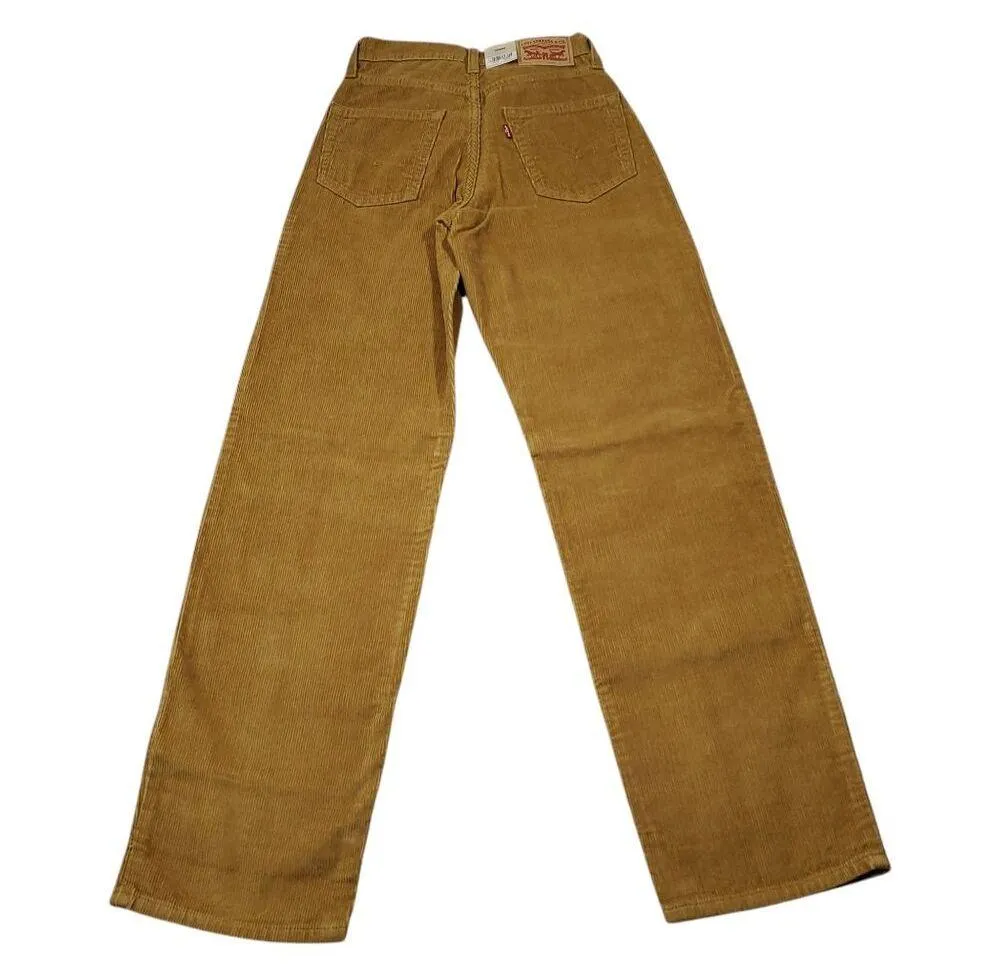 Levi's 94 Baggy Corduroy Brown Straight Leg Loose Pants Y2K 90s Size 23 x 31 - Image 3