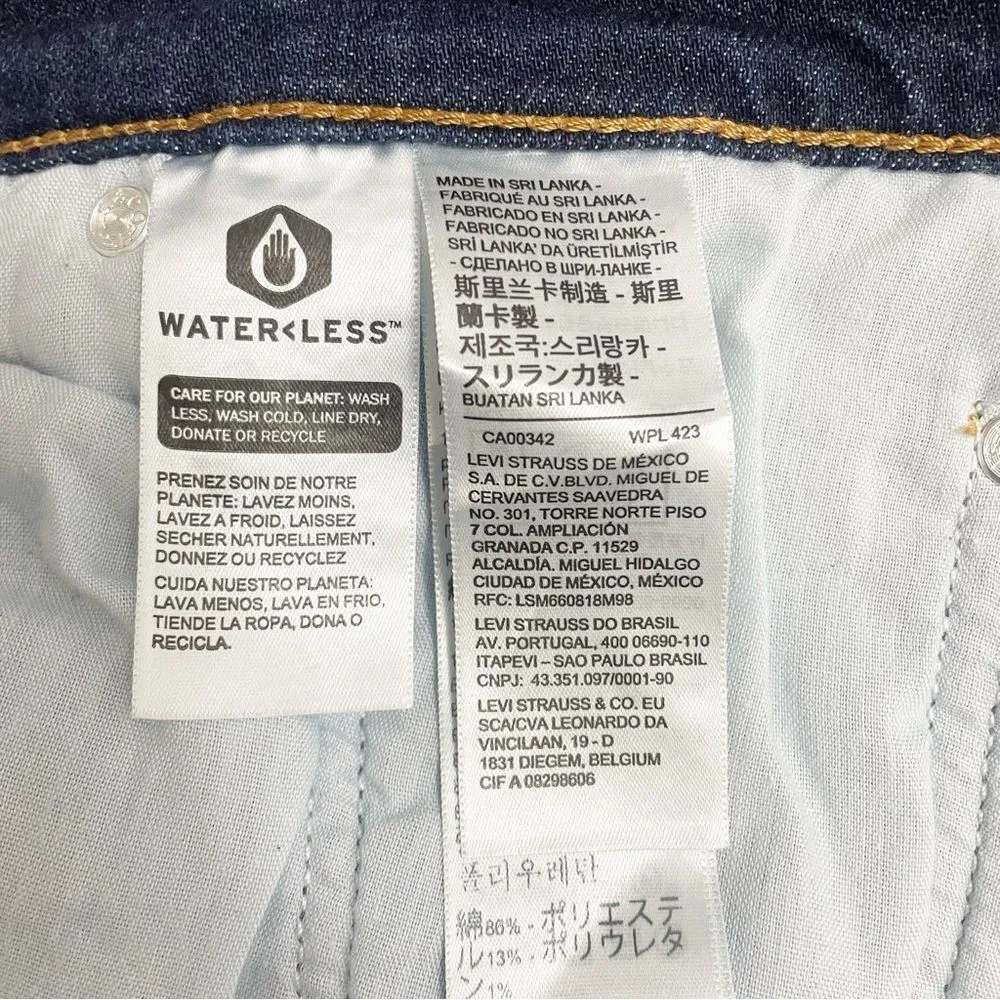 NWT Levi’s Ribcage Straight Jeans Size 32 | 14 Dark Indigo Distressed Ankle Jean - Image 11