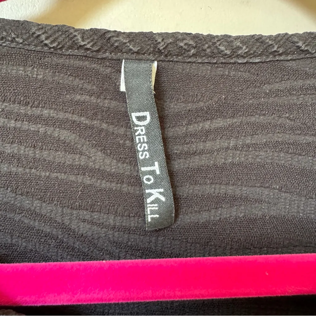 DRESS TO KILL By Jane Mohr Black lagenlook Lantern Shape crinkle tunic top O/S Size undefined - Image 5