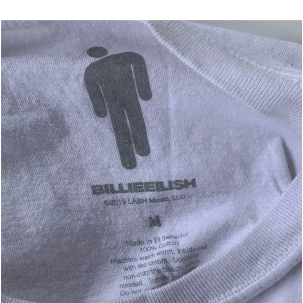 White Billie Eilish Graphic Tee - Image 2