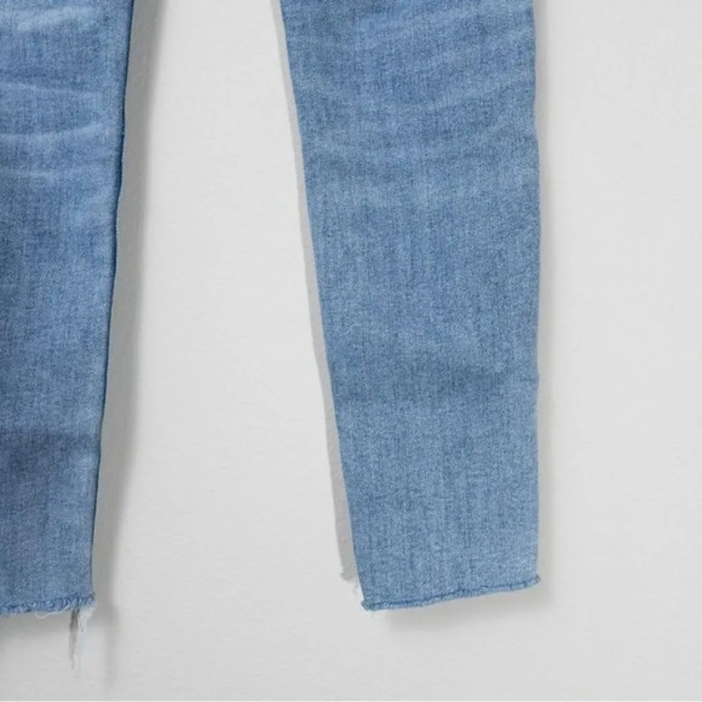 Aritzia Denim Forum The Nico Mid Rise Skinny Crop Jean 25 Stretch Raw Hem - Image 9