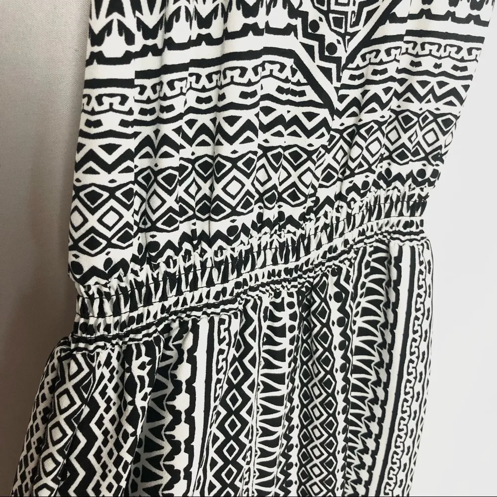 Prana Bijou Black & White Halter High Neck Wide Leg Jumpsuit XS - Image 7