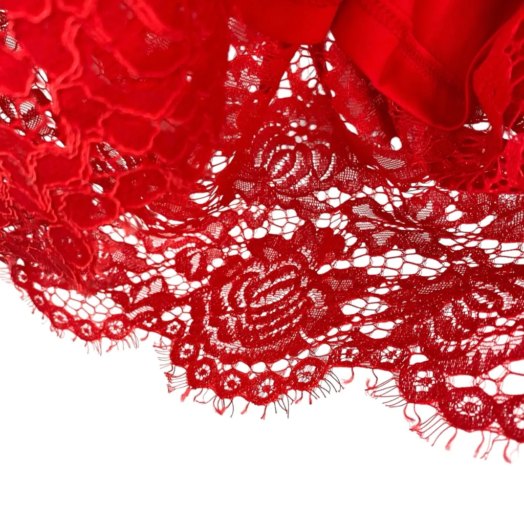 Express Red Lace Corset Dress Bodycon Cocktail New Size 12 - Image 12