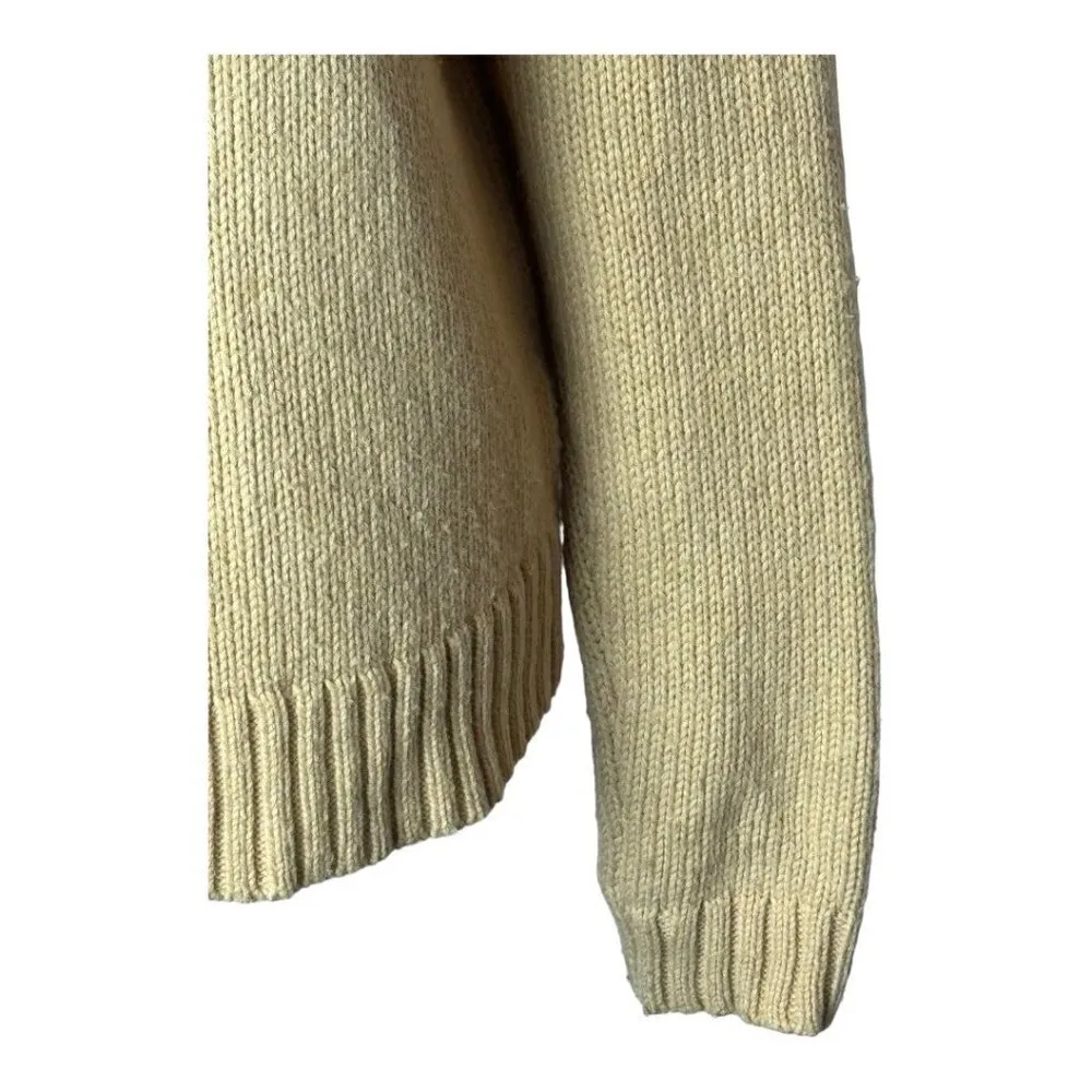 J. Crew Tan And Pink‎ Wool Blend Striped Turtleneck Pullover Sweater Size S - Image 5