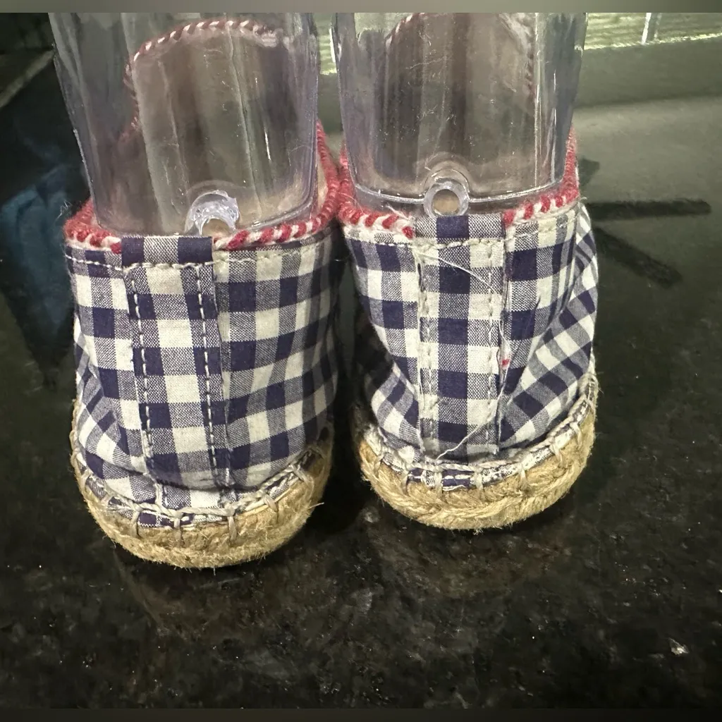 Blue & White Gingham Espadrilles Sz 38 fits like an 8 Cottagecore country preppy - Image 8