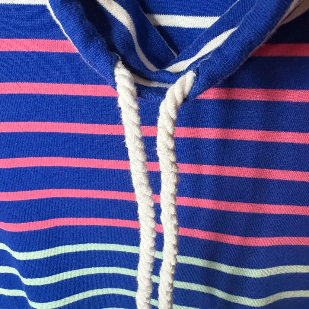 NWOT Talbots Sweatshirt Drawstring Cowl Neck Striped Long Sleeve Size M - Image 3