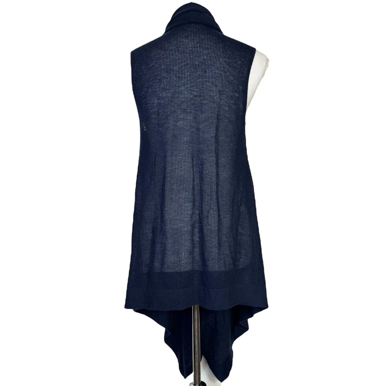 Neiman Marcus 100% Cashmere Collection Cardigan Sleeveless Duster Sweater Size L - Image 2