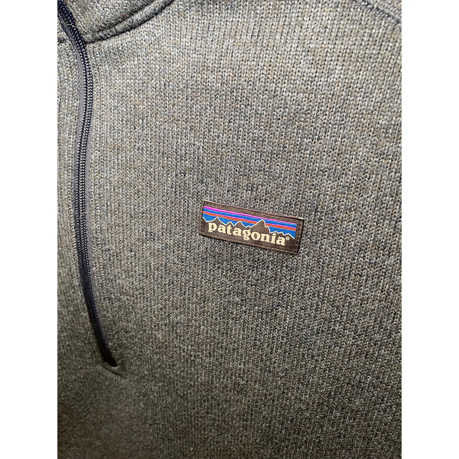 Patagonia Women's Better Sweater 1/4-Zip Fleece Heathered Navy Blue Women Medium - Image 8