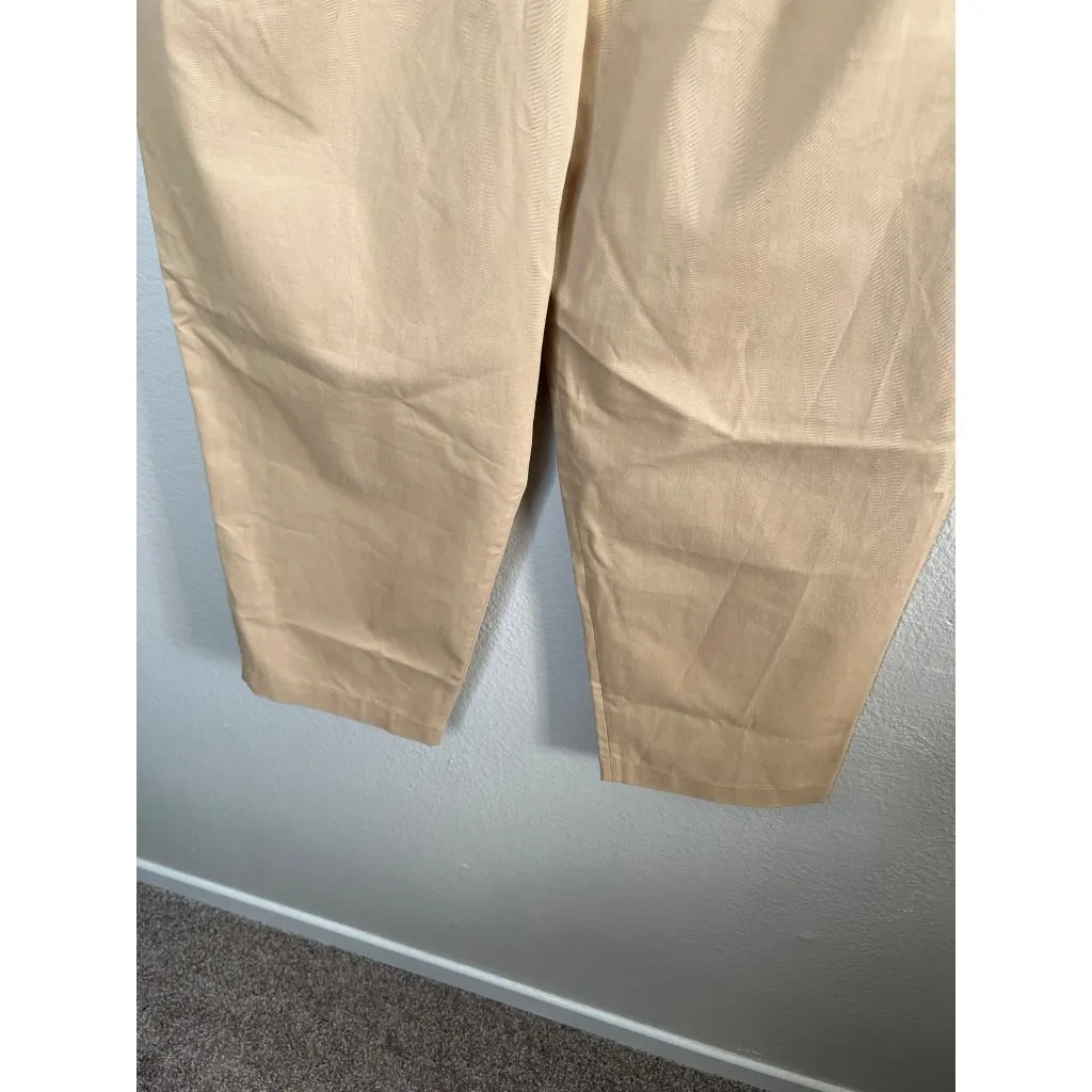 Exquise Anthropologie Womens Cedar Tan Chino Barrel Leg Cropped Pants Large P - Image 5