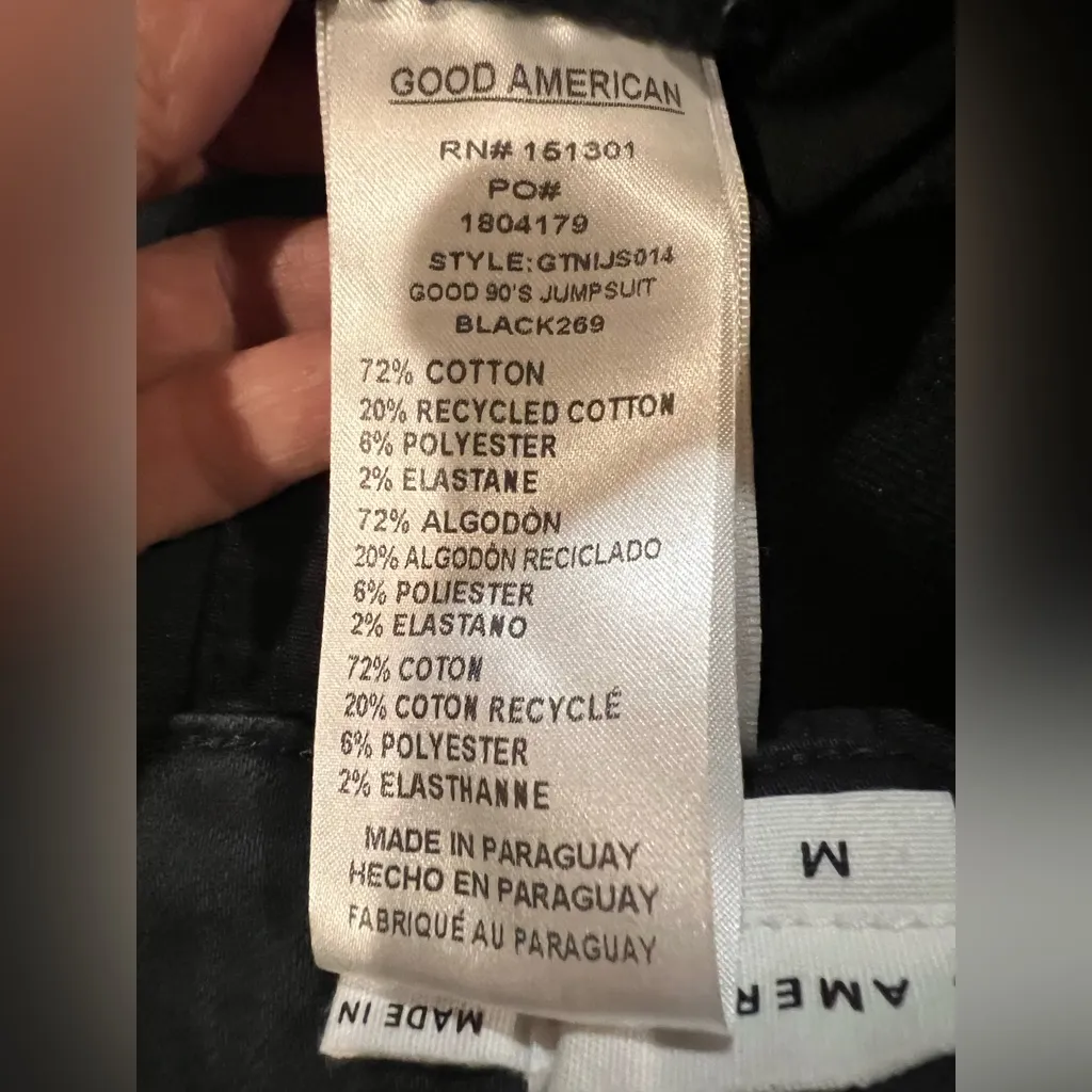 Good American Tube Denim Jumpsuit Size Medium Strapless  NWT Sold out online - Image 11