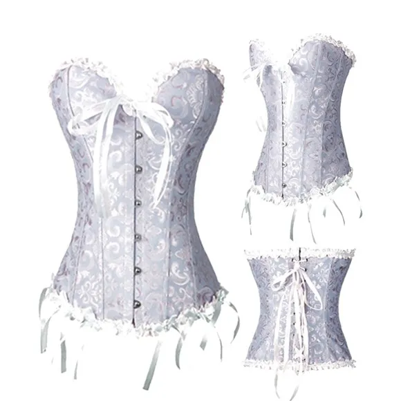 White Modern Corset Selvedge Shaper Fairycore Lingerie XL - Image 2