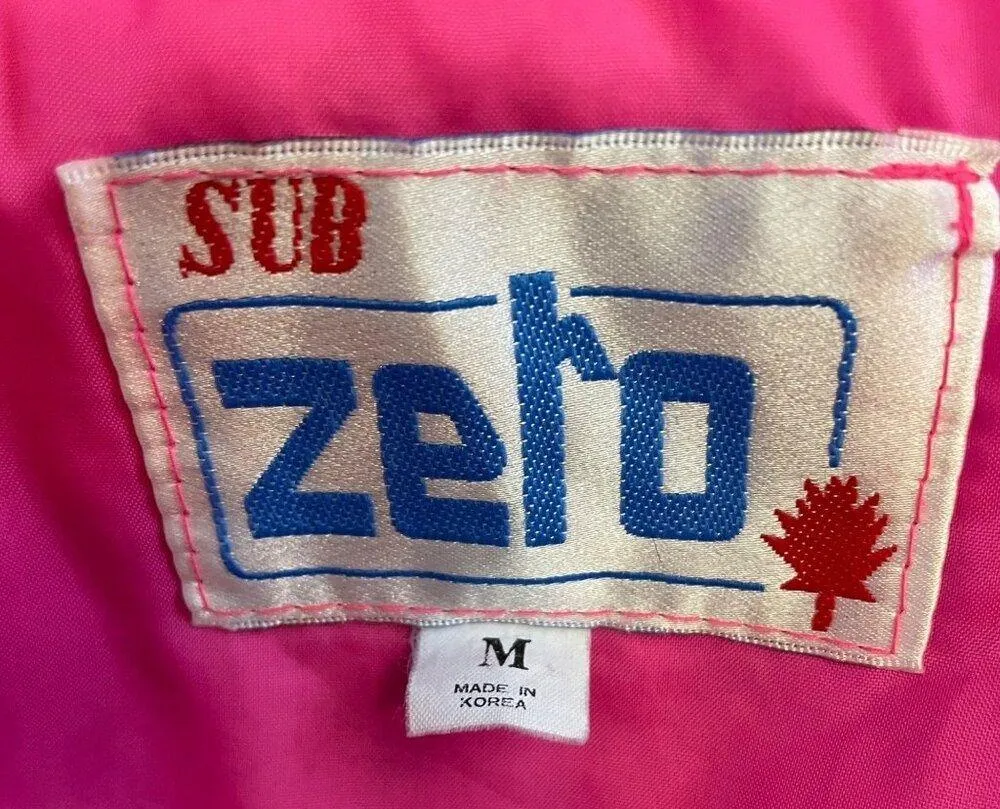 Sub Zero Snow Ski Jacket Vintage 80s 90s Womens Size M Blue Pink u Size M - Image 11