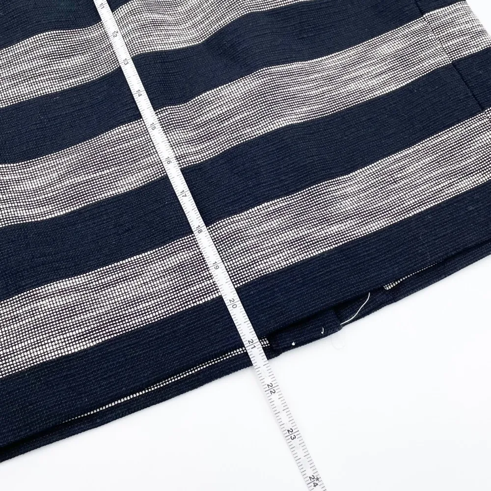 NEW J. Crew The Pencil Skirt Black & White Striped Jacquard Style E6646 Size 00 - Image 8