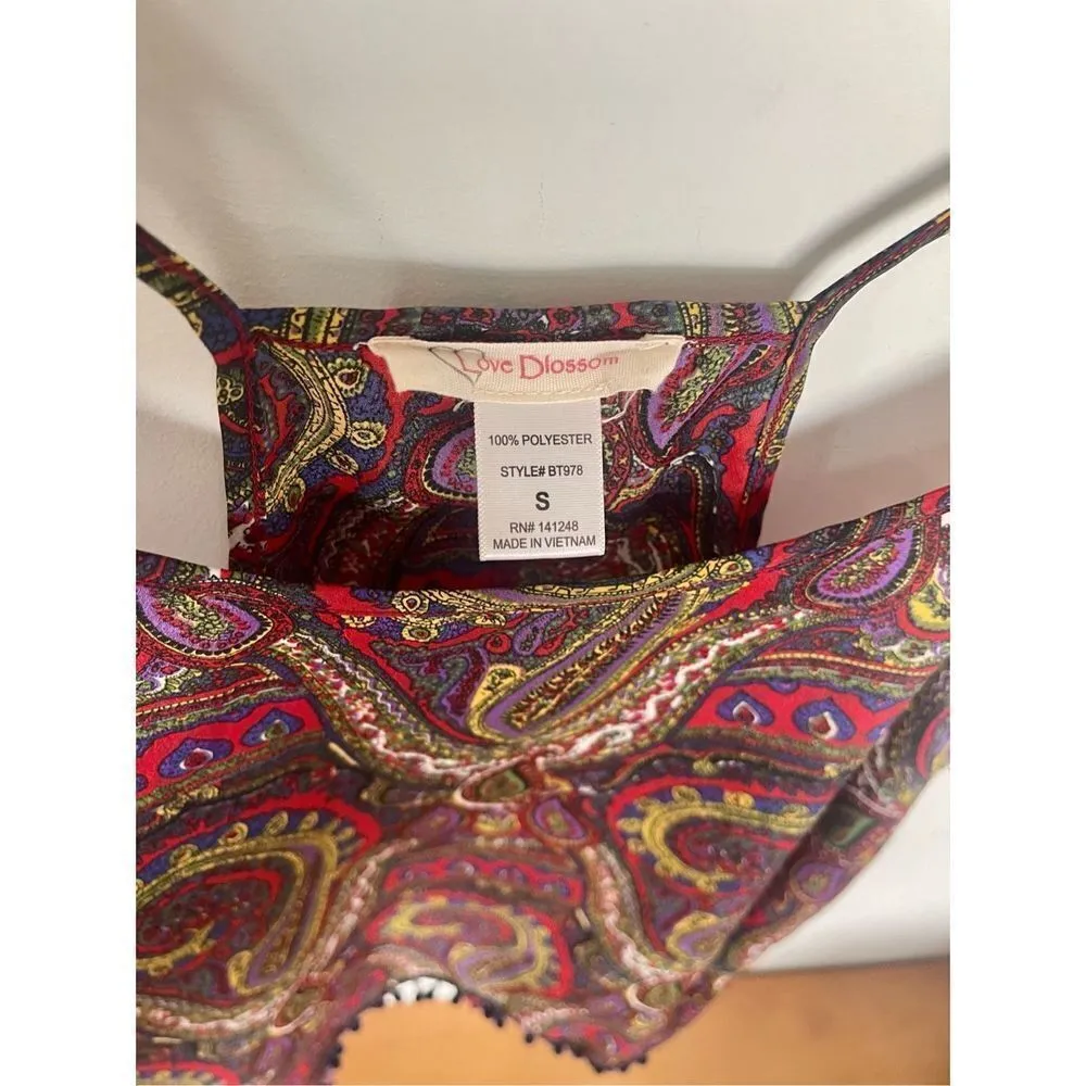 Unique ￼ Paisley ￼Women's Tank Top​​​​​​​​​​​​​​​​​ Red - Image 13