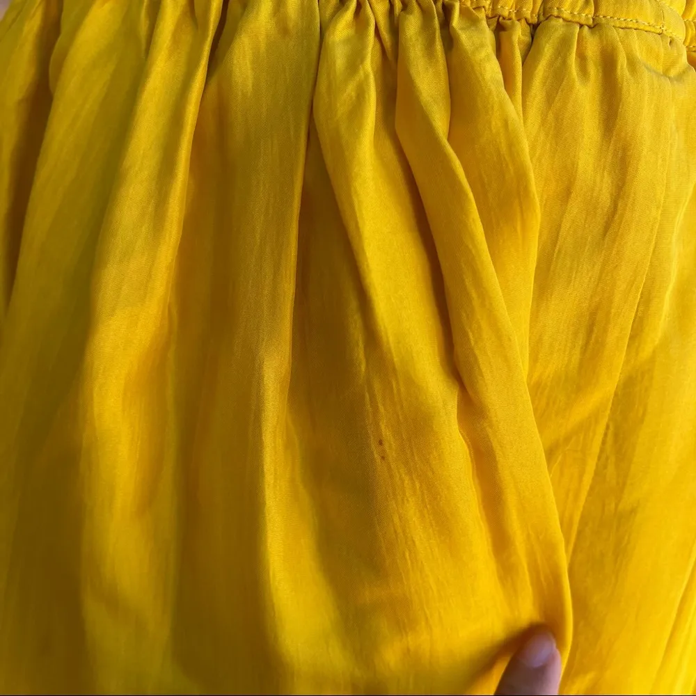 Vintage Gene Ewing BIS Yellow Silk Skirt size S - Image 5