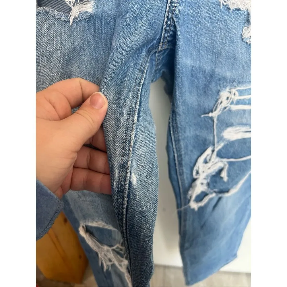 American Eagle Mom Straight Jeans Distressed Woman’s Size 14 Regular - Image 11