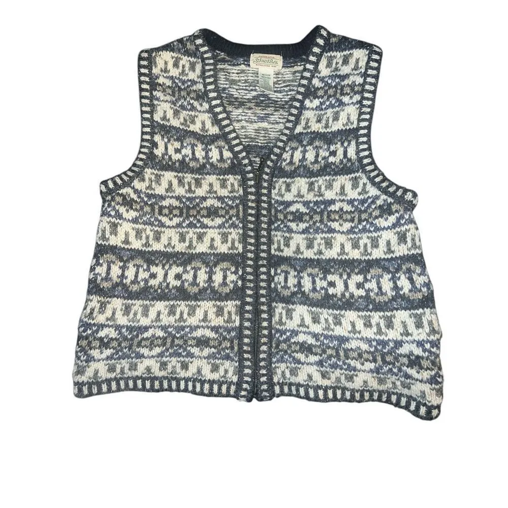 ✨St.John’s Bay Vintage Knit Wool Blend Sz Medium Vest with zipper✨ - Image 4