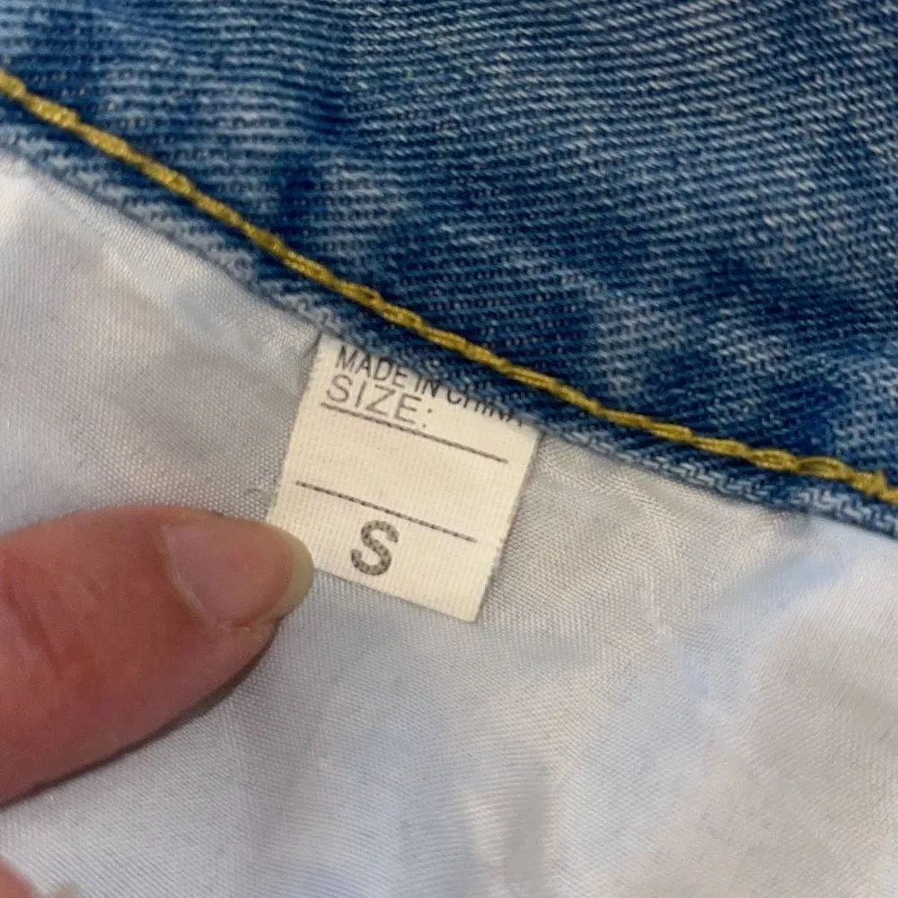 Womens High Rise Ripped Distressed Straight Leg Mom Jeans Blue‎ Small Blue - Image 7