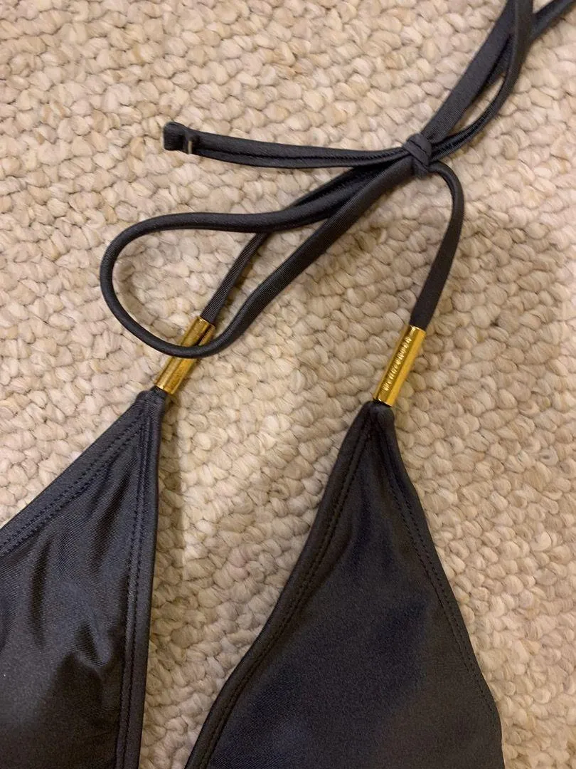 Grey Low Cut One Piece Swimsuit Gray Size XS - Image 4