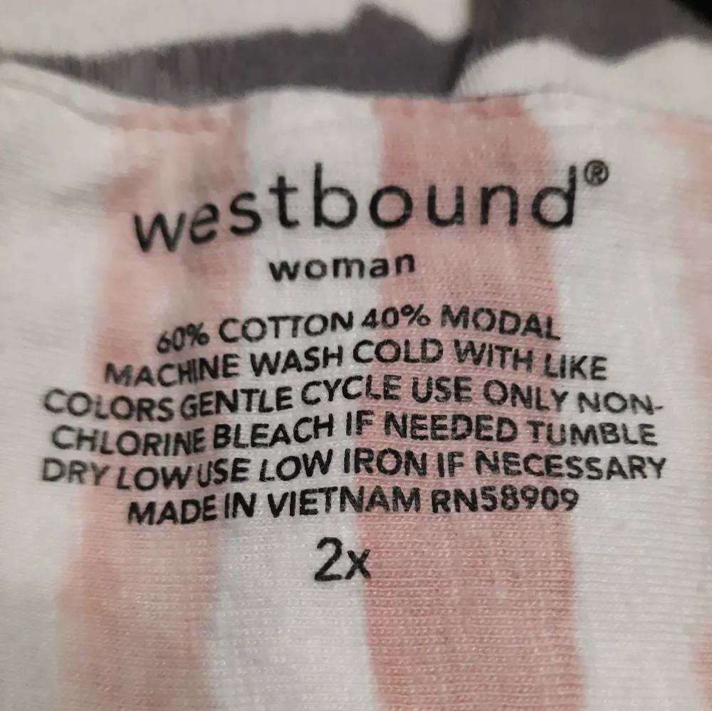 Westbound Woman Striped Tee Size 2X - Image 3