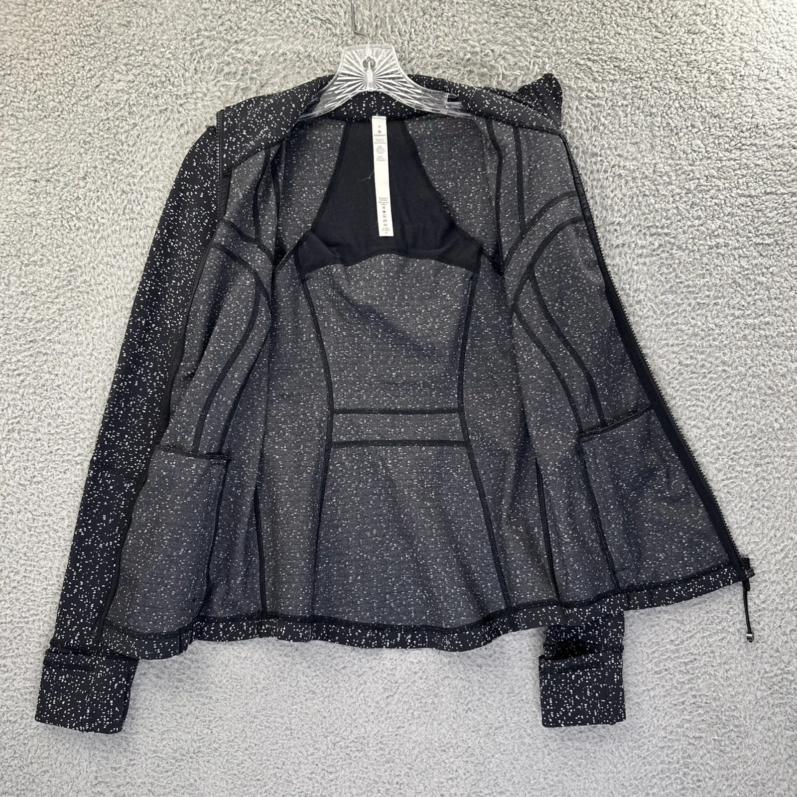 Lululemon Define Jacket Magnetized Jacquard Black White Athletic Women's 6 - Image 2