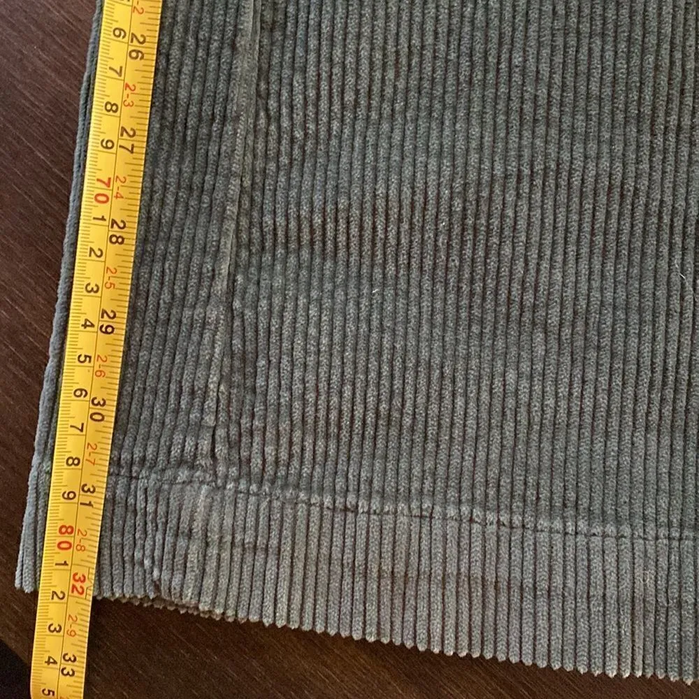 Free people green corduroy pants flare pockets size 0 - Image 8