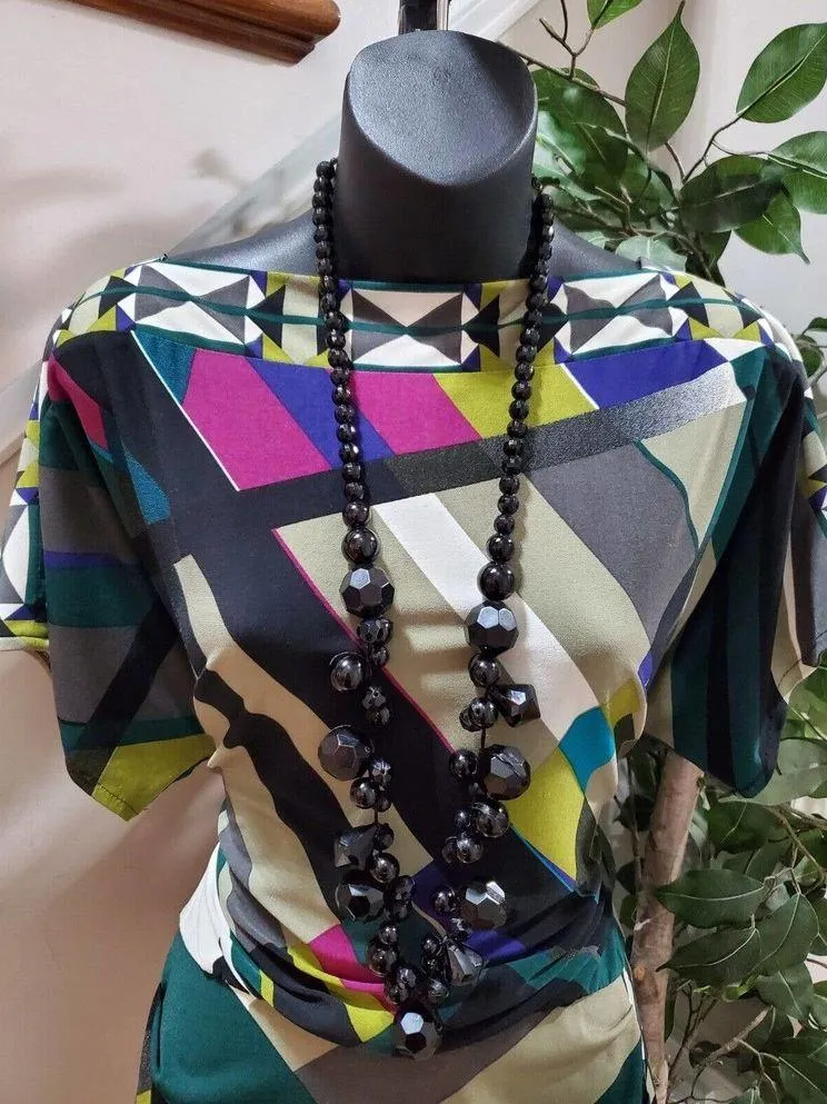 Donna Morgan Women's Multicolor Polyester Half Sleeve Knee Length Dress Size 4 - Image 2