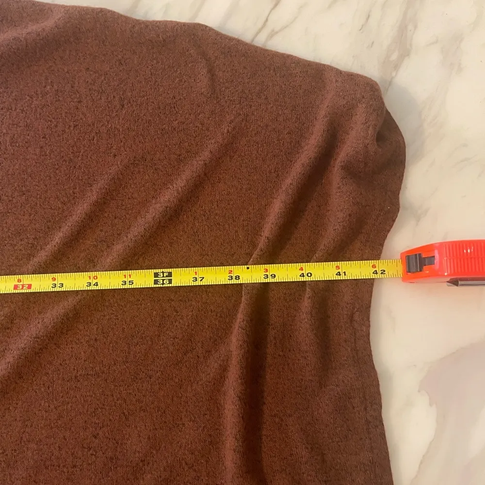 Zenana Outfitters Brown V-Neck Women’s Plus Size 3XL Tunic Oversized Soft Blouse - Image 4