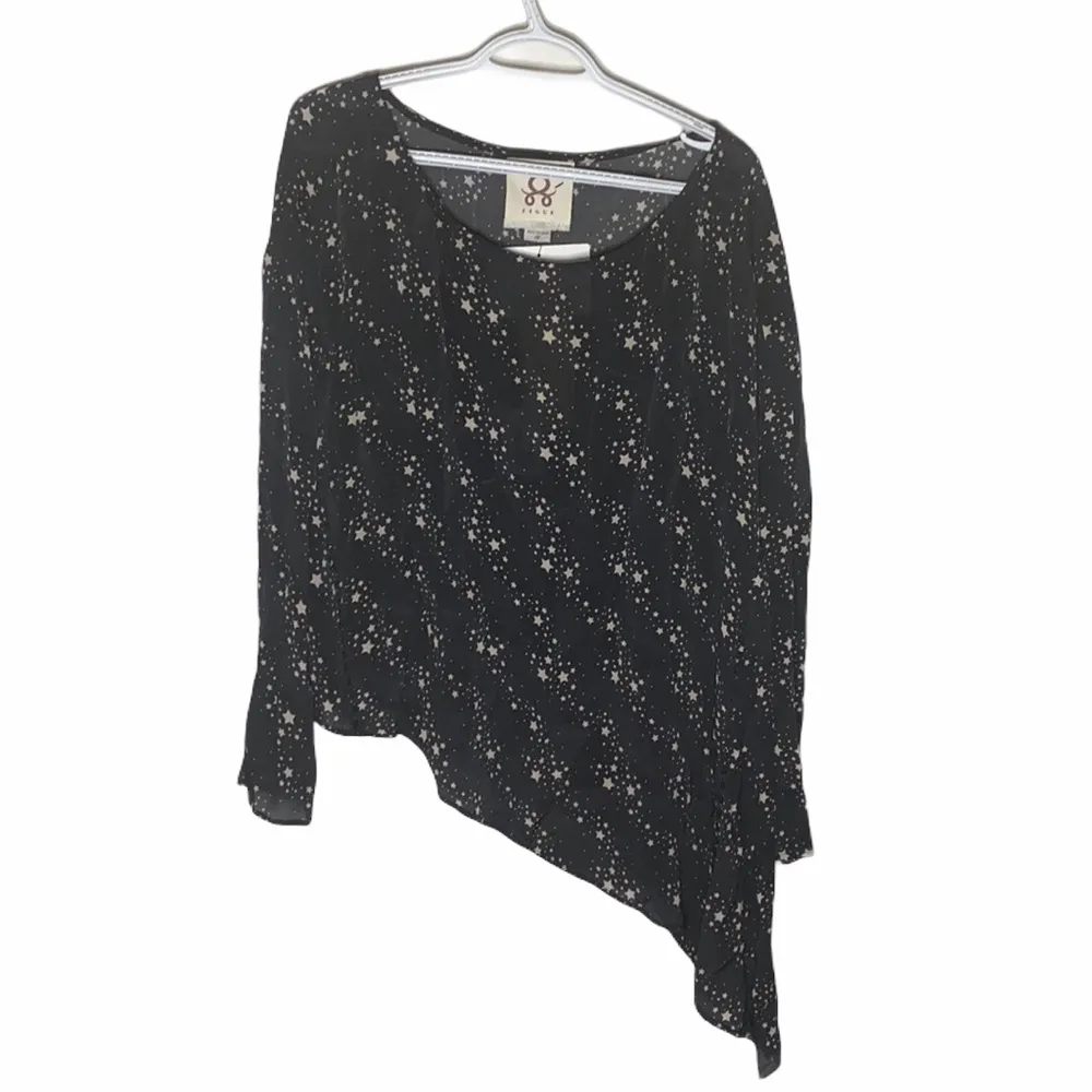 Figue Ani star print draped asymmetrical hem tunic size M Size M - Image 25