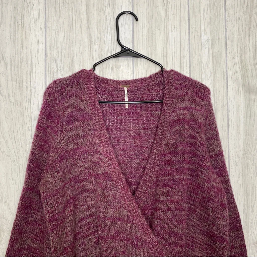 Free People Karina Wrap Sweater Wool Mohair Alpaca size XS Extra Small - Image 4