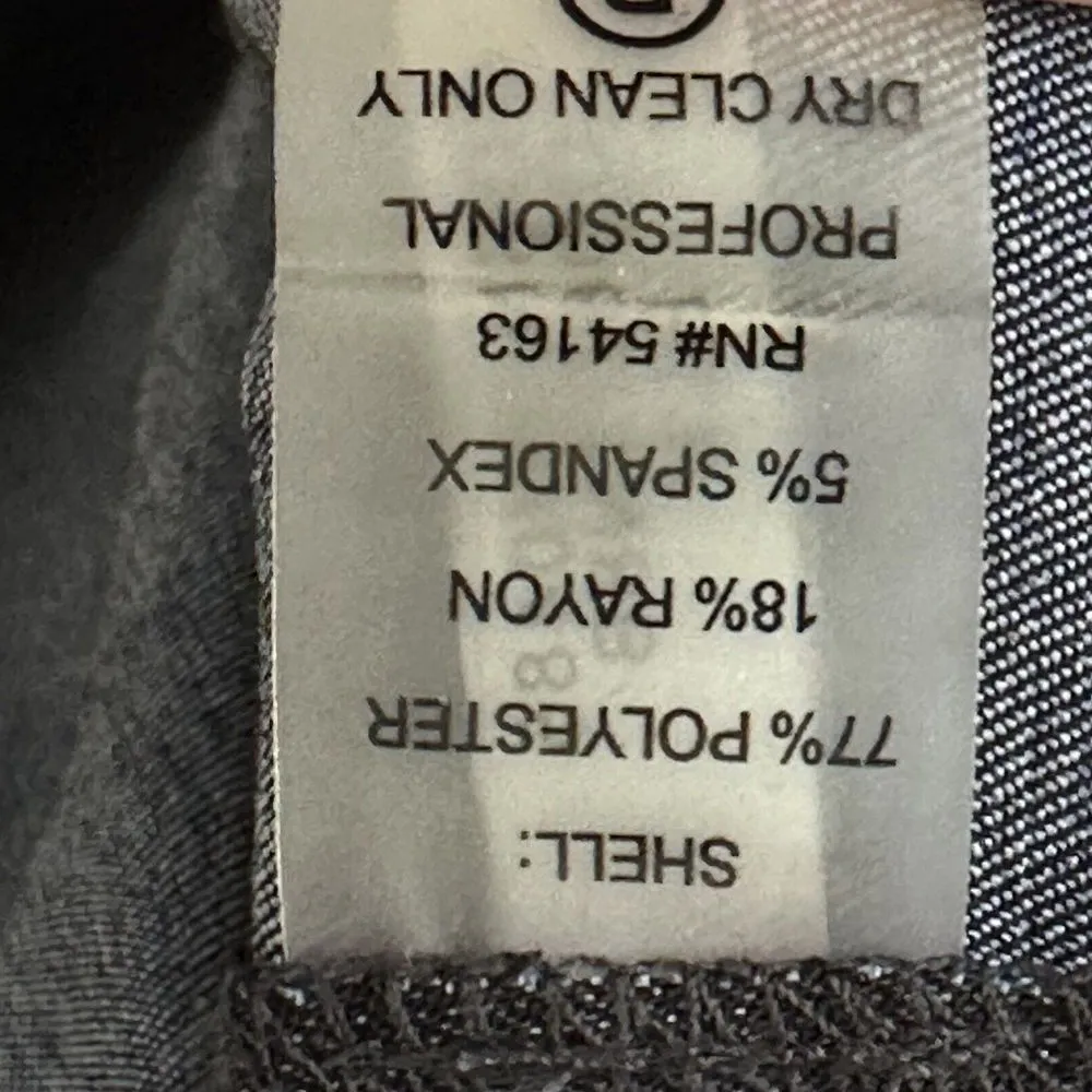 Calvin Klein Dark‎ Grey Sleeveless Sheath Dress Back Zip Size 6 Career Office - Image 9