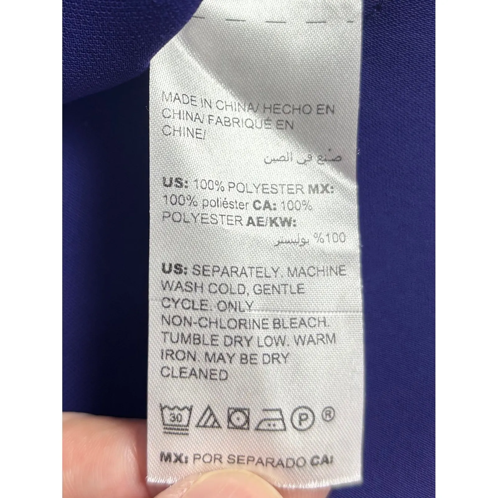 Chico's Purple Satin Pullover Tiered Sleeve 3 (16 Extra Large) Elegant Flowy - Image 6