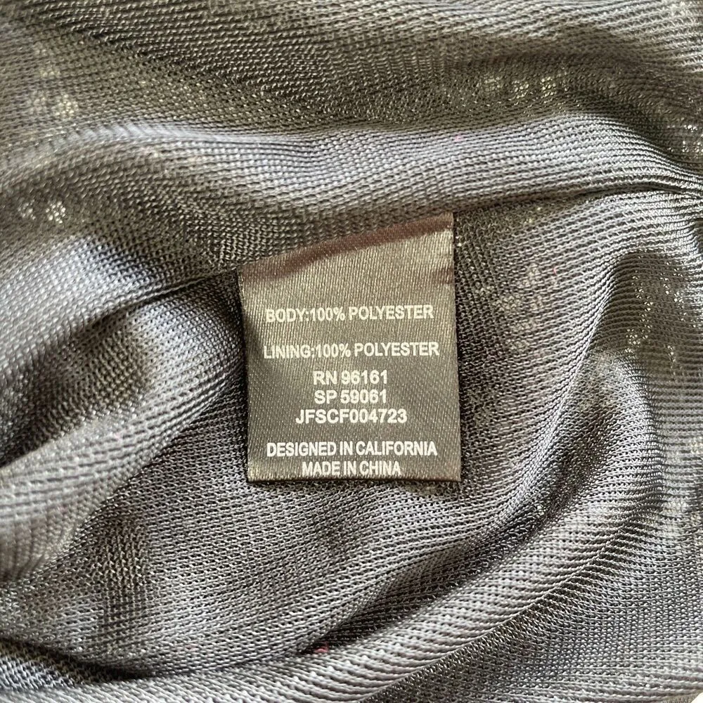 BeBop Womens Sleeveless Black White Floral Print Casual Mini Dress Junior Size M - Image 12