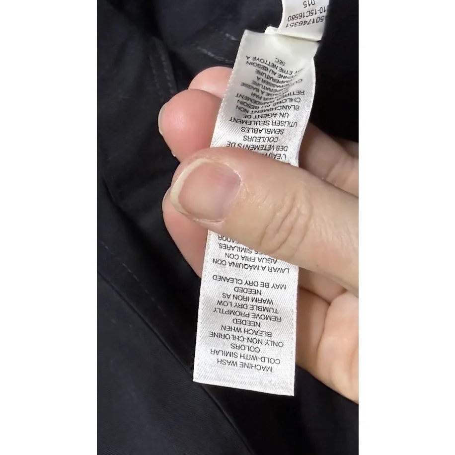 Chicos 3 US XL‎ Black Button Front Top Blouse Tunic 3/4 Sleeve No Iron Preppy - Image 4