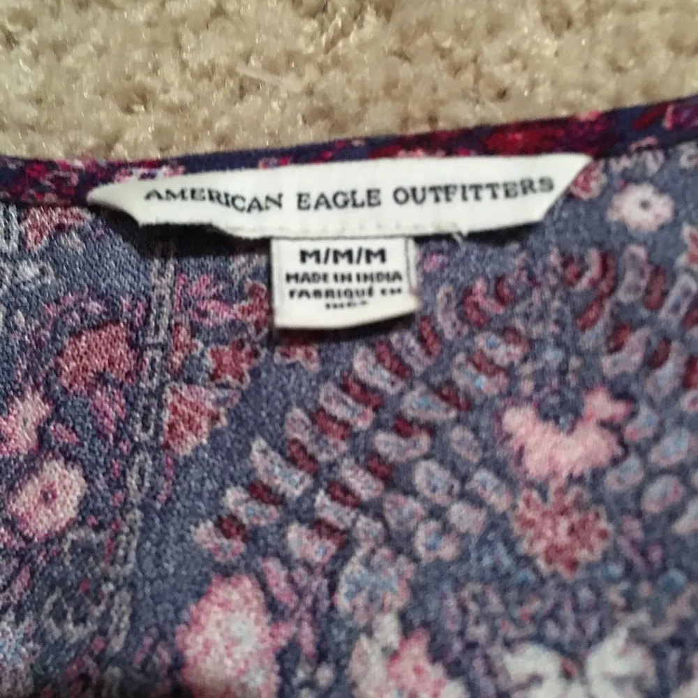 Purple floral Long sleeve romper never worn - Image 3