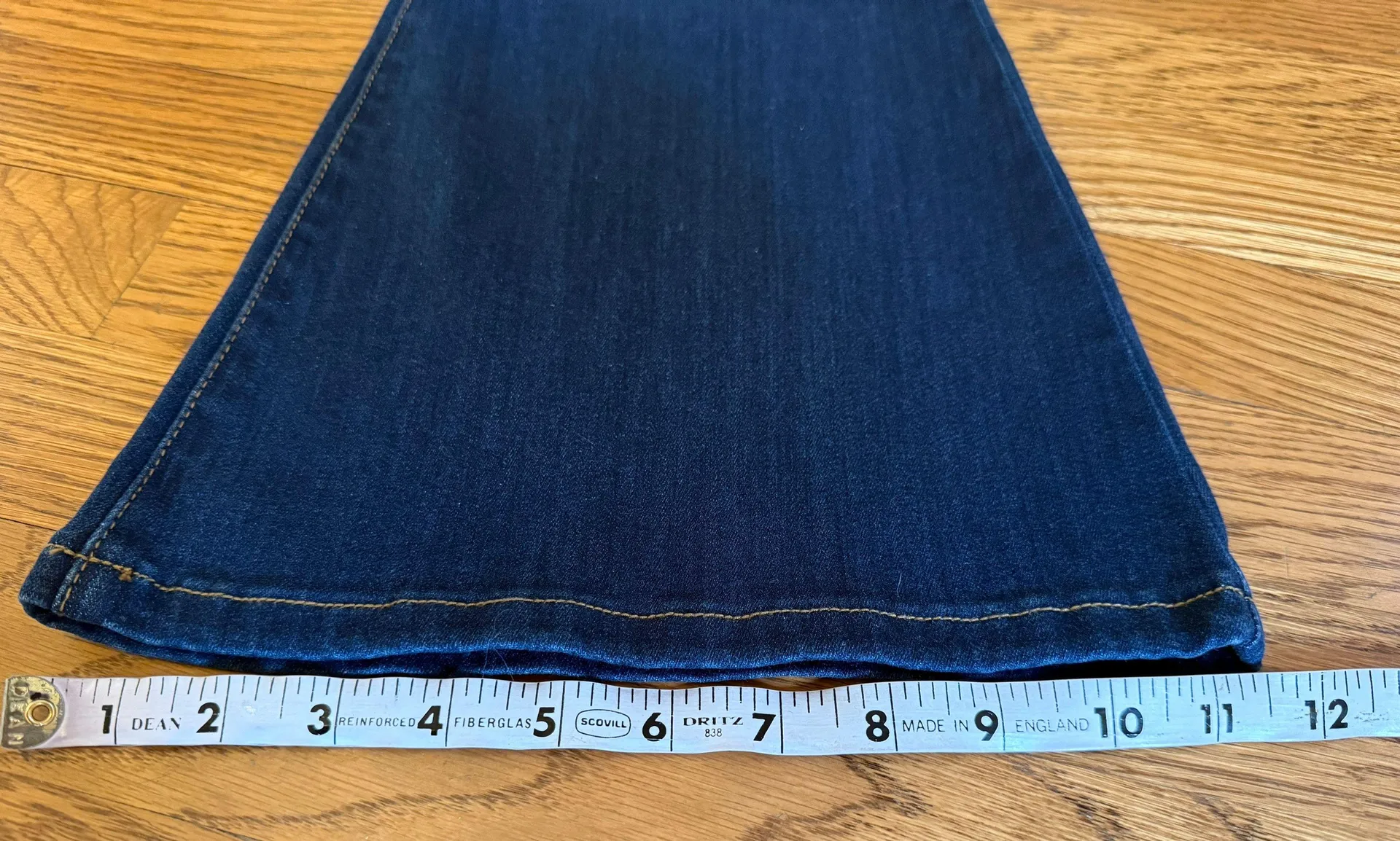 Vibrant Bell Bottom High Waist Fitted Denim Jeans Size 5 - Image 14