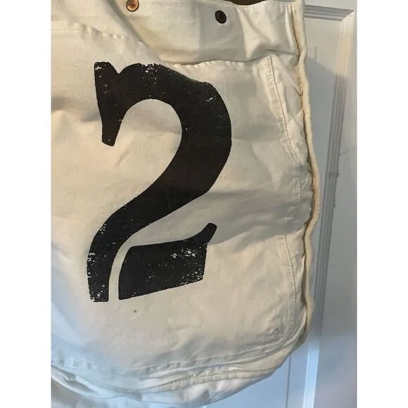 FEED WFP reversible Bag Canvas And Burlap With Shoulder‎ Strap NWT - Image 3