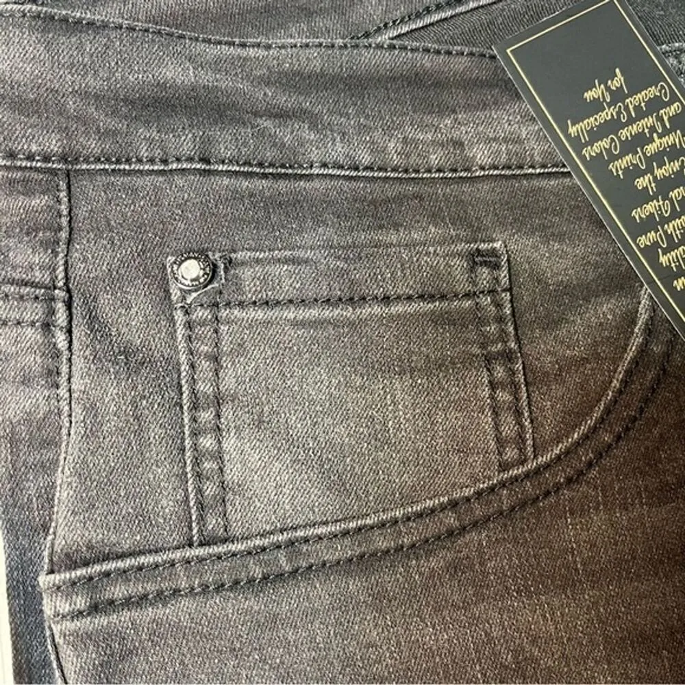 DG2 Stretch Signature Black Boot Cut Jeans Tall Plus Size 26WT NEW! - Image 5