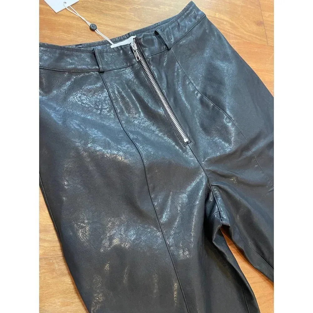 Lovers + Friends pants Georgie Faux Leather in Black X-Small asis Vegan Trousers - Image 6