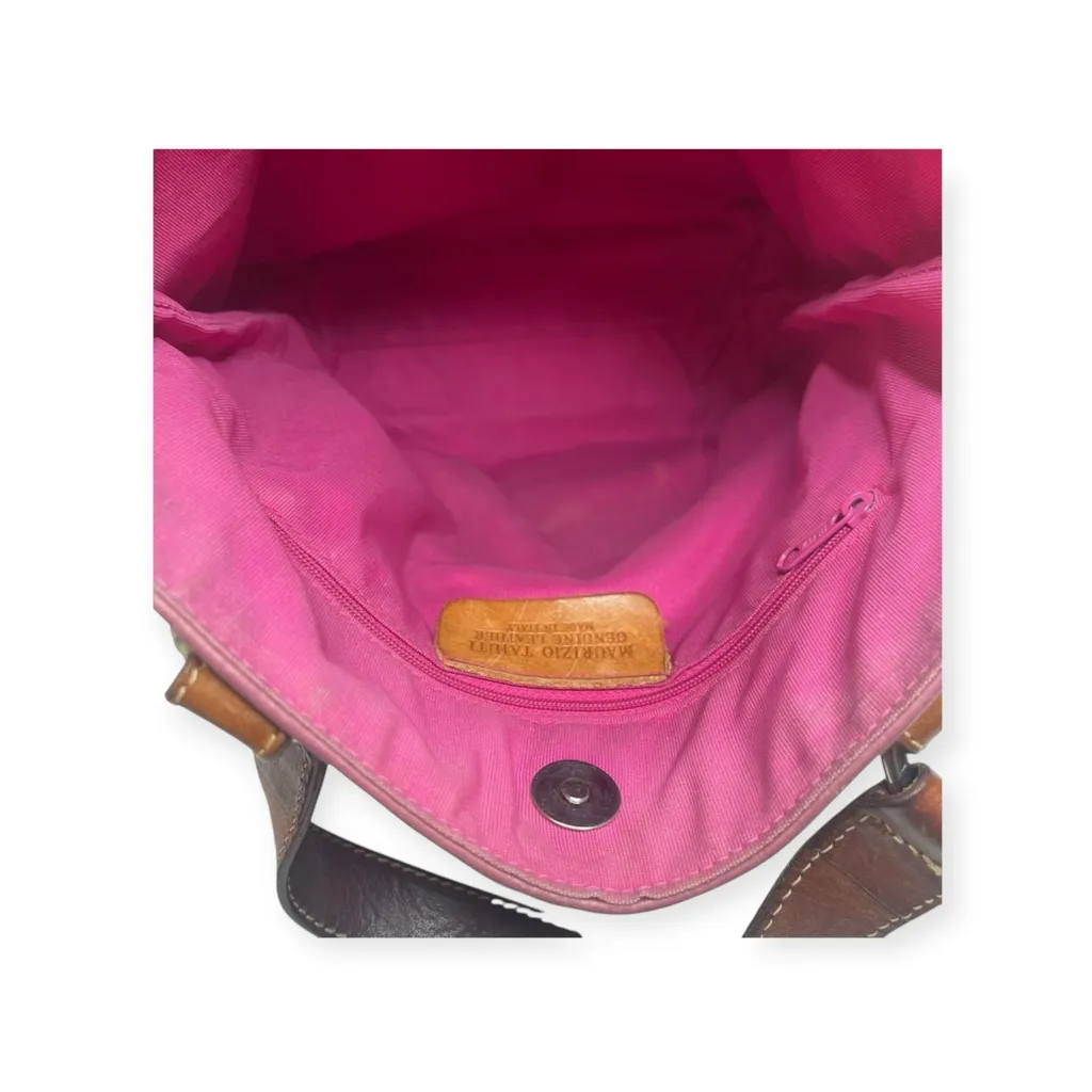Vintage: Maurizio Taiuti 𖦹 Top Handle Mini Bag Handbag 𖦹 Pink Leather 𖦹 Italy 𖦹 - Image 12