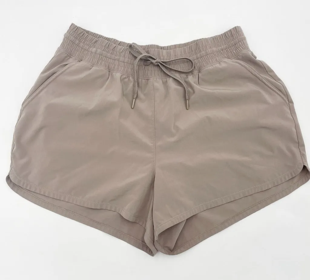 Abercrombie & Fitch YPB Shorts Athletic Women Large Gray Workout Hidden Liner - Image 1