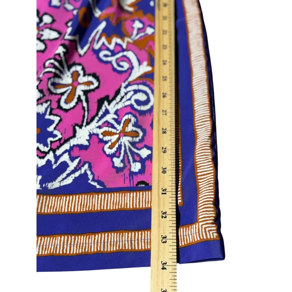 NEW Ann Taylor LOFT Womens Size S Boho Tribal Pink Purple Scarf Print Mini Dress - Image 7