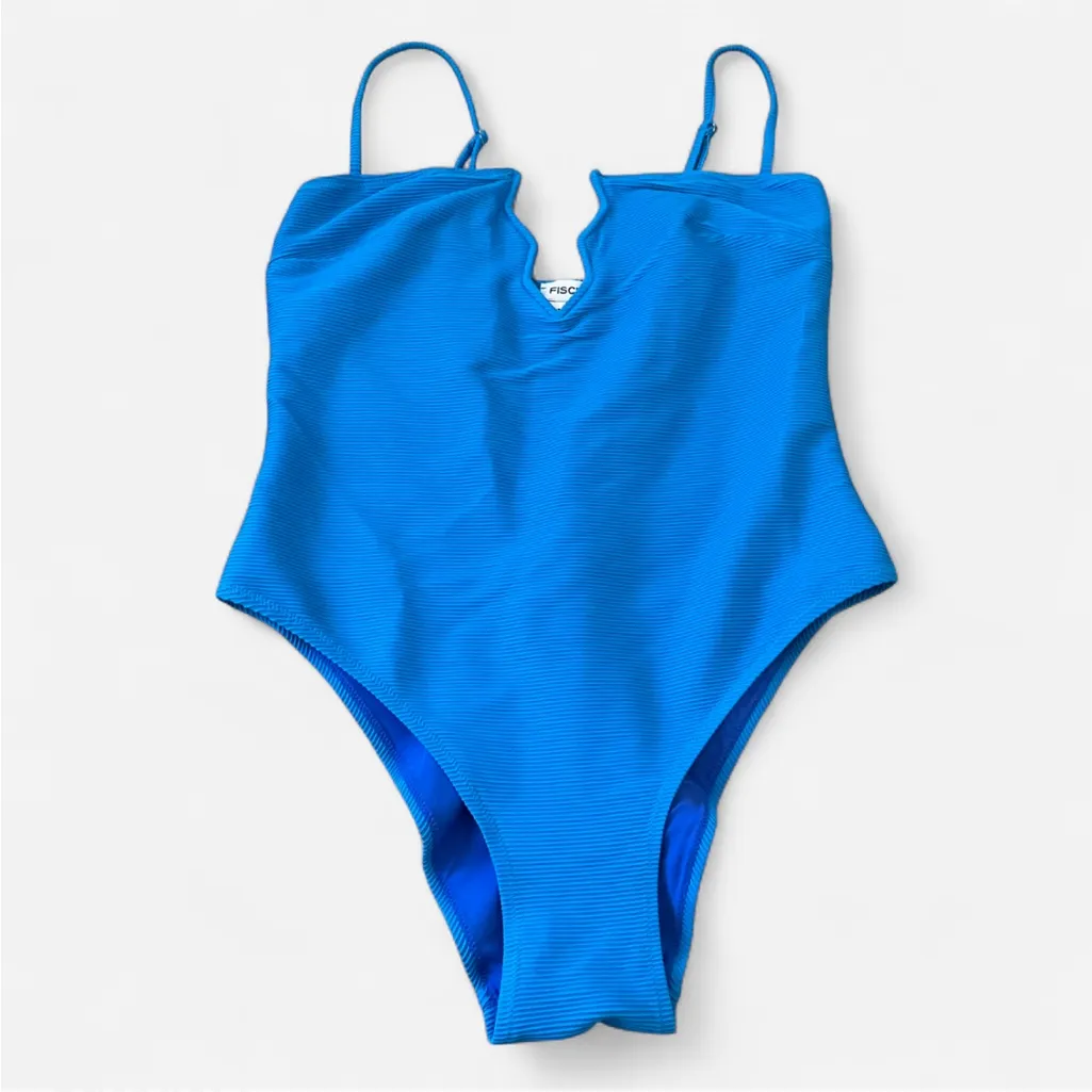 FISCH Regatta One Piece Swimsuit in Caribbean Blue Size XL - Image 5