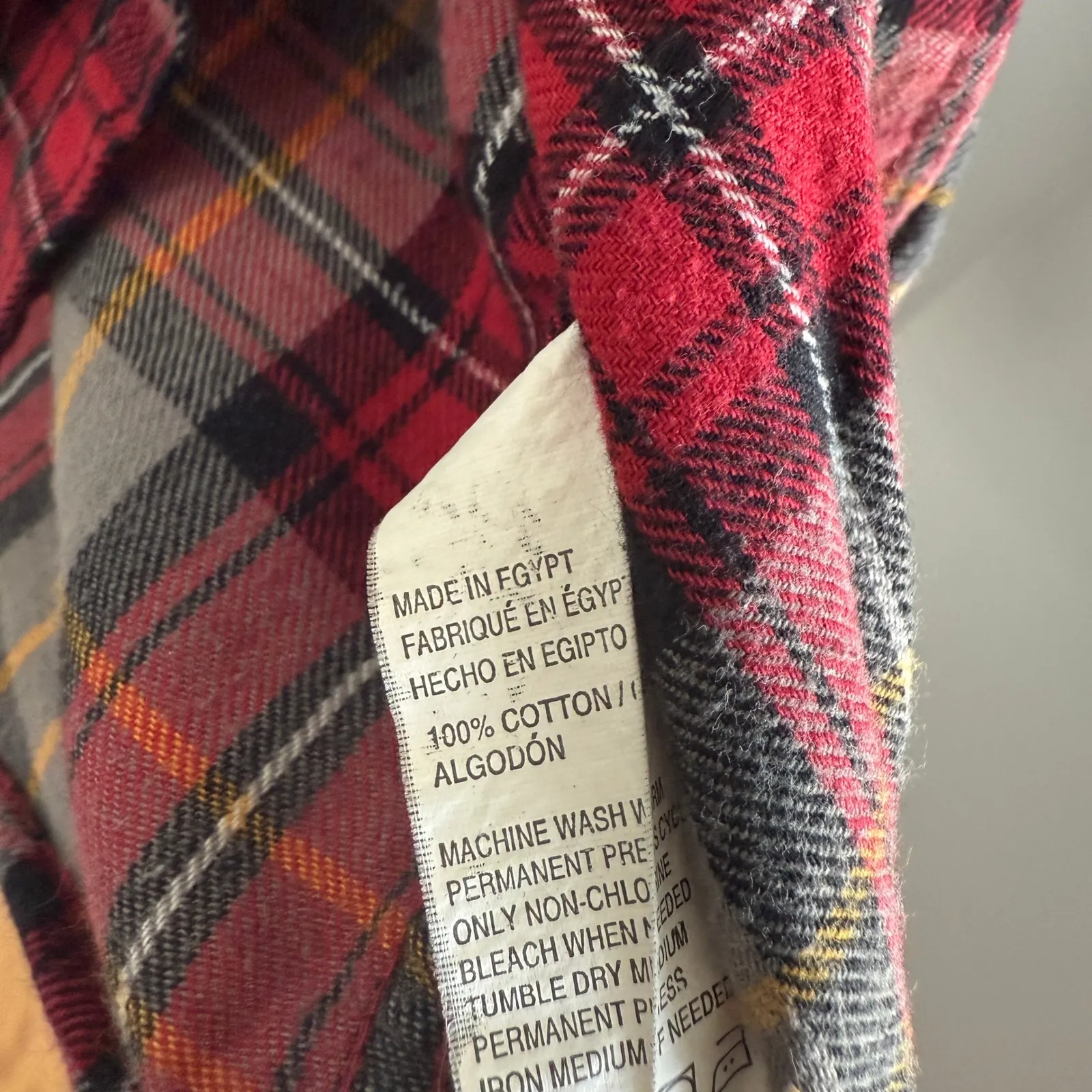 Furst‎ of a Kind Gray Sweatshirt sz L Goth Punk Plaid Layered Grommet Detail Top - Image 5