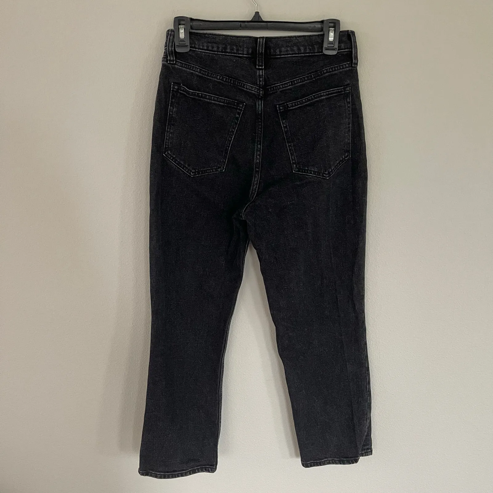 Abercrombie & Fitch Black Ultra High Rise Ankle Straight Jeans (28/6S) - Image 5