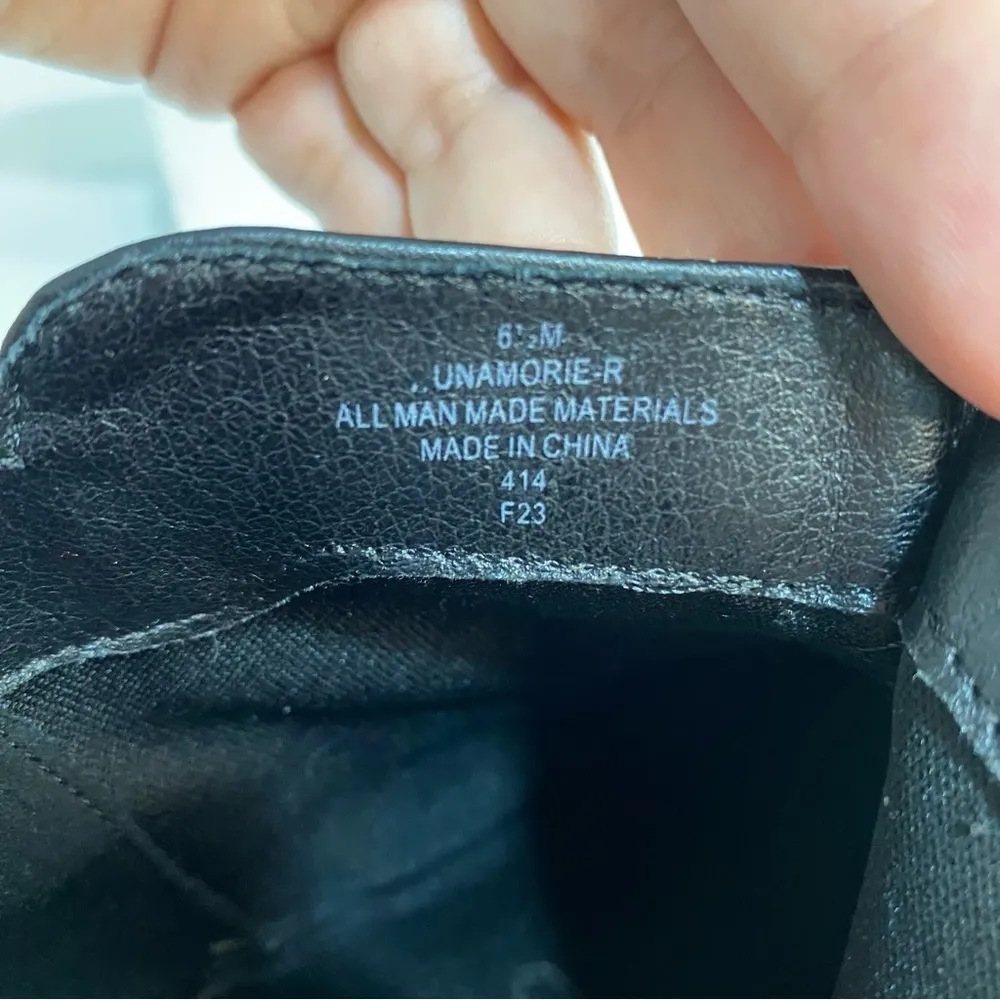 Unisa  Boots Shoes Booties Black Size 6.5 Vegan Leather Interior Zipper Buckle - Image 13