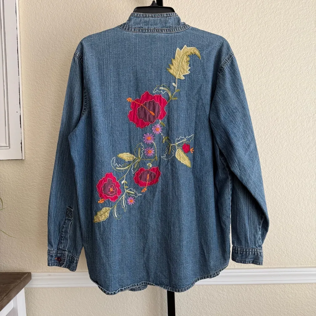 Coldwater Creek Blue Denim Shirt - Image 2